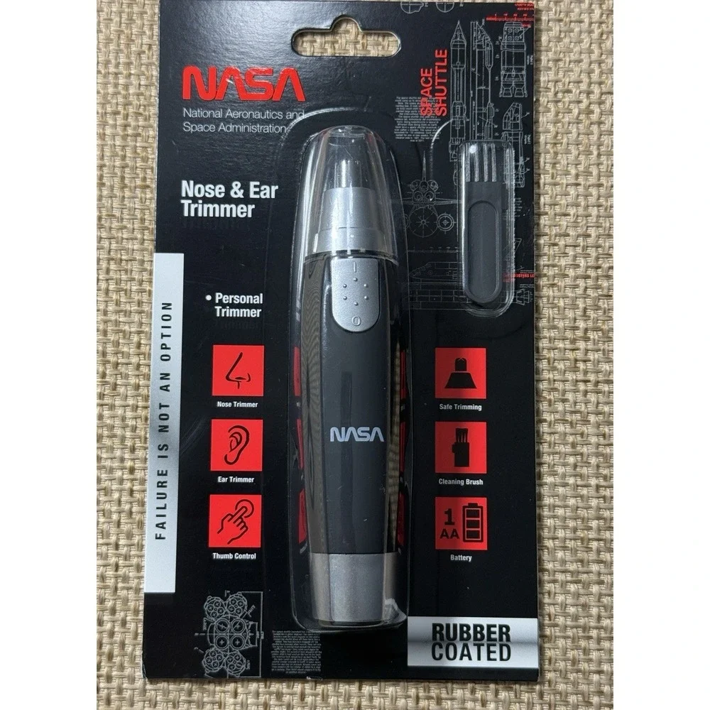 NASA Razor Set Nose Ear Trimmer Scissors Comb Razors Refill Mens Toiletry Kit